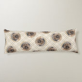 Pyreneese herder schilderij langharige fawn hond k lichaamskussen (Achterkant)