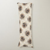 Pyreneese herder schilderij langharige fawn hond k lichaamskussen (Voorkant Verticaal)