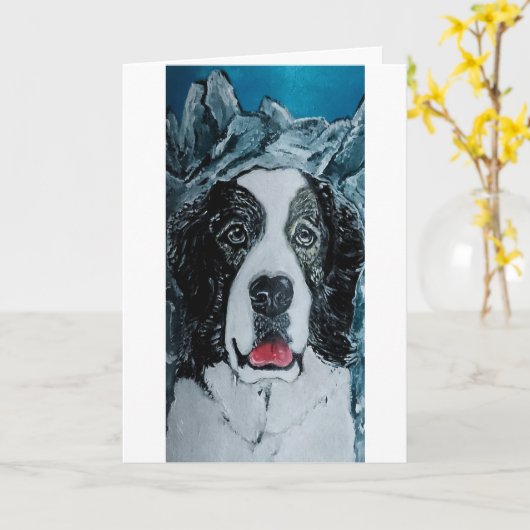 Pyrenese Mastiff Schilderij van Alfred Fox Kaart (Gele Bloem)