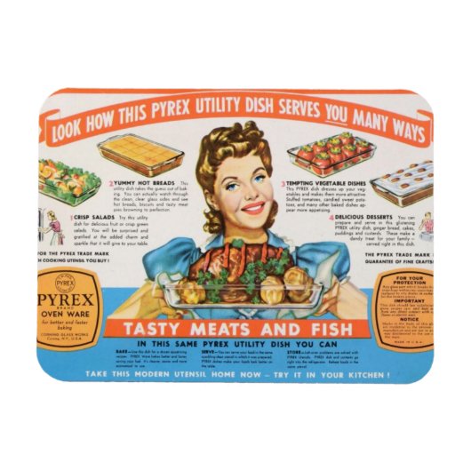  Pyrex Bake wil je dienen Magneet (Horizontaal)