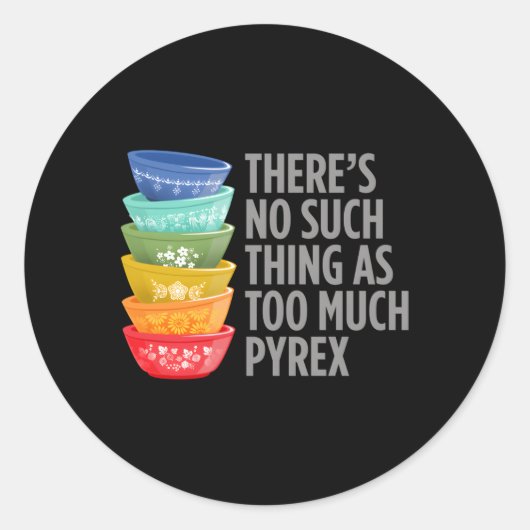Pyrex Collector Keuken Mixing Bowls Ronde Sticker (Voorkant)