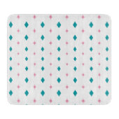 Pyrex Diamonds & Stars Glass Cutting Board - Multi Snijplank (Voorkant)