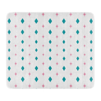 Pyrex Diamonds & Stars Glass Cutting Board - Multi Snijplank