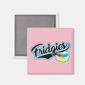 Pyrex Fridgies Honkbal Script Magneet (Voorkant / Achterkant)