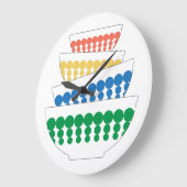 Pyrex kom geïnspireerd Mid Century Wall Clock Grote Klok (Hoek)