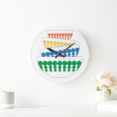 Pyrex kom geïnspireerd Mid Century Wall Clock Grote Klok (Huis)