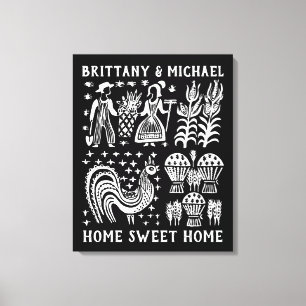 Pyrex Patroon - Butterprint (Amish Farmer) Canvas Afdruk