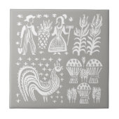  Pyrex Patroon - Butterprint (Amish Farmer) Tegeltje (Voorkant)