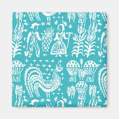 Pyrex Patroon - Butterprint Amish (wit) Magneet (Voorkant)