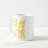  Pyrex Patroon - Butterprint Oranje Koffiemok (Voorkant links)