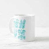  Pyrex Patroon - Butterprint Turquoise Blue Koffiemok (Voorkant links)