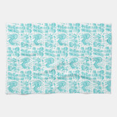  Pyrex Patroon - Butterprint Turquoise Blue Theedoek (Horizontaal)