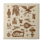  Pyrex Pattern - Early American (Brown) Tegeltje (Voorkant)