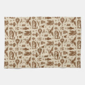  Pyrex Pattern - Early American Cat (Brown) Theedoek (Horizontaal)