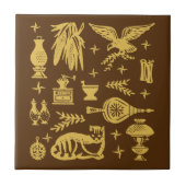  Pyrex Pattern - Early American (Gold) Tegeltje (Voorkant)