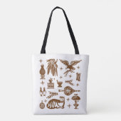  Pyrex Pattern - Early American (koloniaal) Tote Bag (Achterkant)