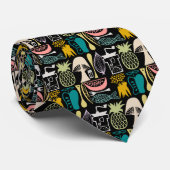 Pyrex Pattern - Mod Kitchen (kleuren van 1950) Stropdas (Opgerold)