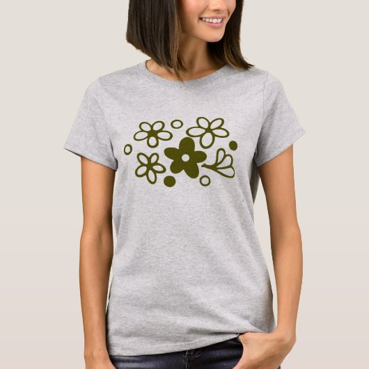 Pyrex Pattern - Spring Blossom (groen) T-shirt (Voorkant)