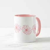 Pyrex Pink Daisy-Mok Mok (Voorkant rechts)