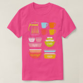 Pyrex Pretties - glazen keukengerei T-shirt (Design voorkant)