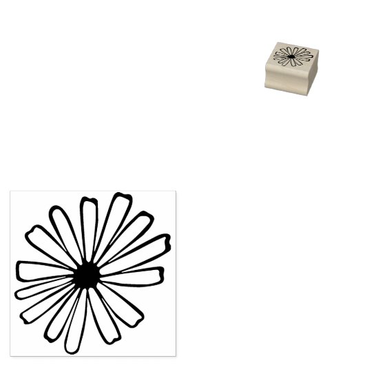 Pyrex Roze Daisy Rubber Stamp Rubberstempel (Gestempeld)