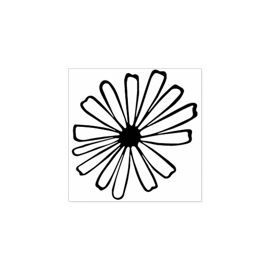 Pyrex Roze Daisy Rubber Stamp Rubberstempel (Afrduk)