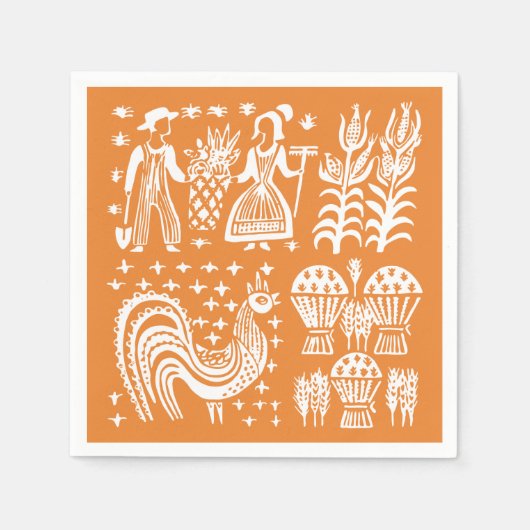 pyrexpatroon - Butterprint (Amish Farmer) Servet (Voorkant)