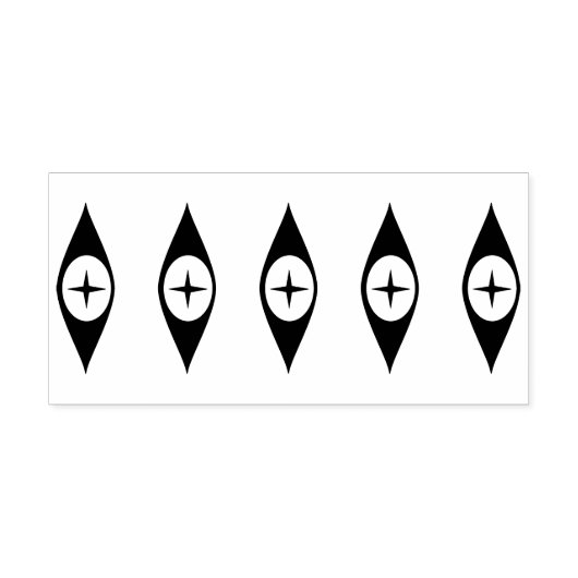 pyrexpatroon - oogen atoomtijdperk rubberstempel (Afrduk)