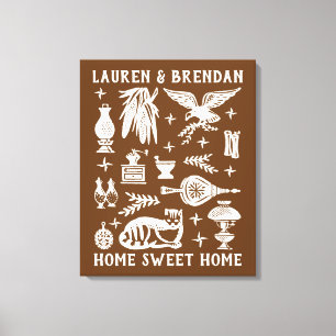  pyrexpatroon - vroeg Amerikaans (koloniaal) Canvas Afdruk