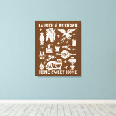 pyrexpatroon - vroeg Amerikaans (koloniaal) Canvas Afdruk (Insitu (Houten vloer))