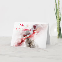 Pyrhuloxia waterverf Kerstmis