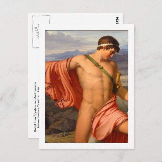 Pyrhus en Andromache door Johan Lund Briefkaart (Voorkant / Achterkant)