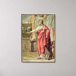 Pyrhus, kostuum voor "Andromache" door Jean Racine Canvas Afdruk