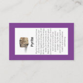 Pyriet Crystal Betekenis Sieraden Display Visitekaartje (Voorkant)