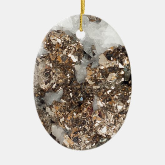 Pyriet en kwarts keramisch ornament (Voorkant)