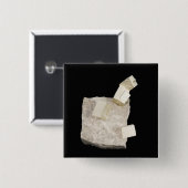 Pyriet kristallen in schalie vierkante button 5,1 cm (Voorkant /achterkant)