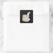 Pyriet kristallen in schalie vierkante sticker (Tas)