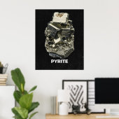 Pyrite Crystal Specimen Poster (Thuiskantoor)