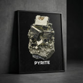 Pyrite Crystal Specimen Poster