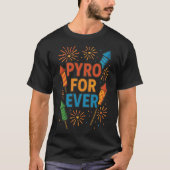 Pyro Forever Feuerwerk Illustration T-shirt (Voorkant)