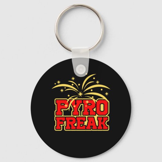 Pyro Freak Vuurwerk nieuwjaarsfeest Fun Gift Sleutelhanger (Voorkant)