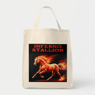 Pyro Horse: Oranje hengst met vlammende manen Tote Bag