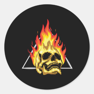 Pyro Pyrotechnische vuurwerkvuurwapenstok — gift Ronde Sticker