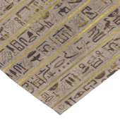 Pyrografeerde Golden Egyptische hiërogliefen op ho Korte Tafelloper (Hoek)