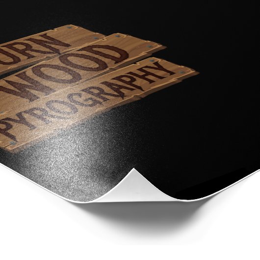 Pyrografie I Burn Wood Foto Afdruk (Hoek)