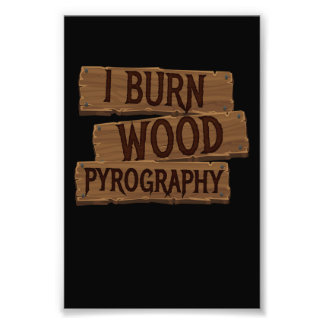 Pyrografie I Burn Wood Foto Afdruk