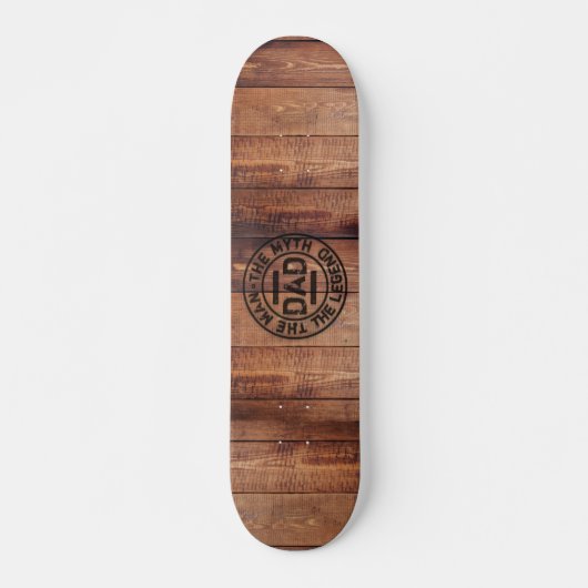 Pyrografie Pap Man Myth Legend Wood Persoonlijk Skateboard (Voorkant)
