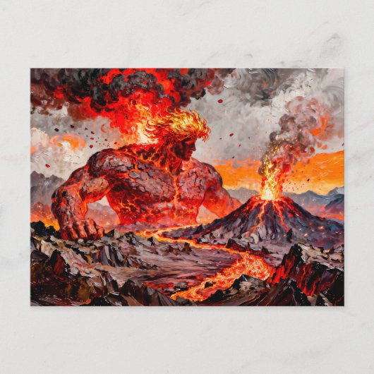 Pyrokles Titan of Lava and Volcanic Fire from Gree Briefkaart (Voorkant)