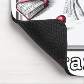 Pyromaanse bibliothecaris ontsteekt boek ideeën muismat (Hoek)