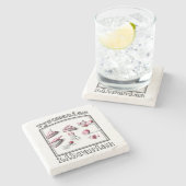 Pyromaanse bibliothecaris ontsteekt boek ideeën stenen onderzetter (Zijkant)